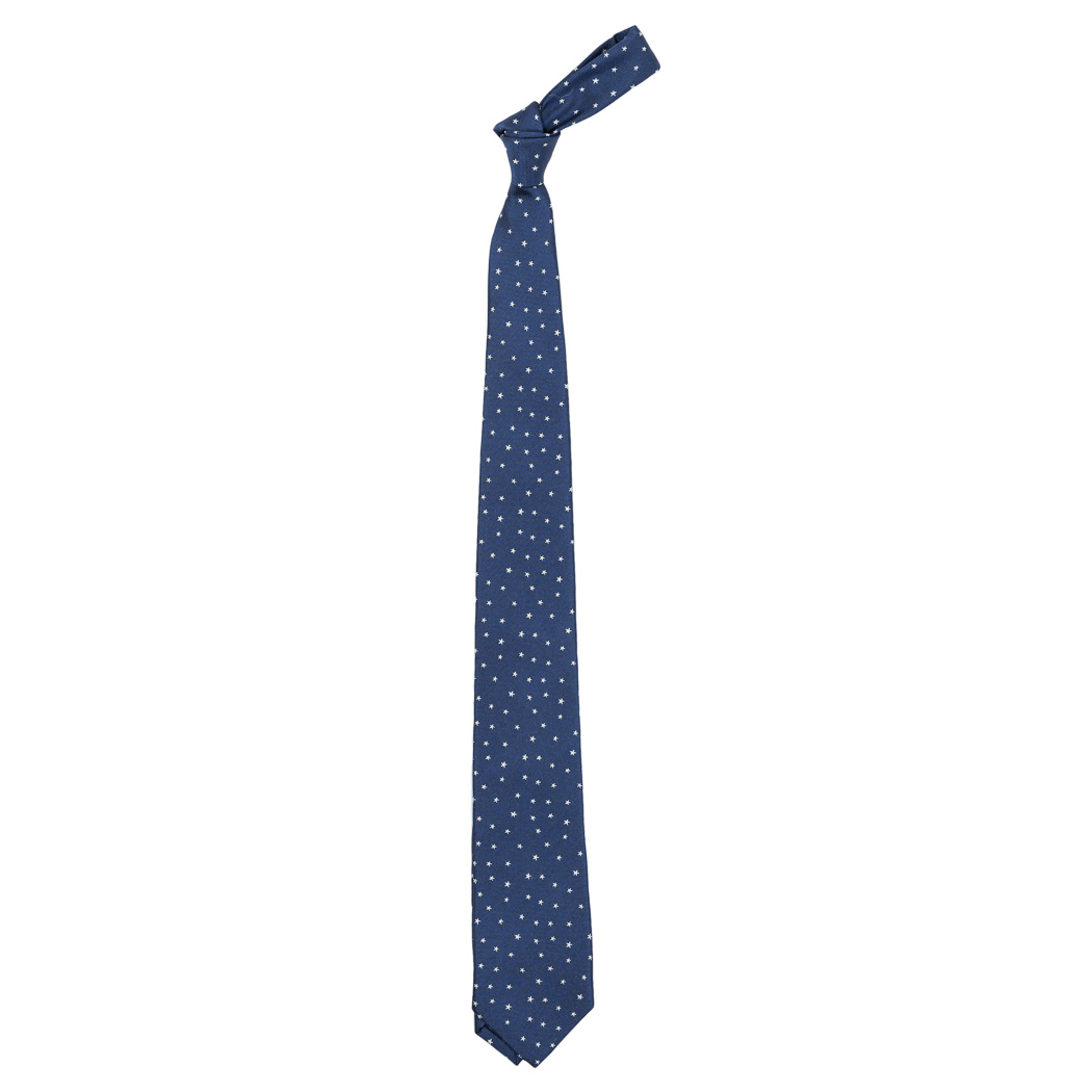 WORKERS ワーカーズ Silk Tie シルクタイ Navy Star Dot