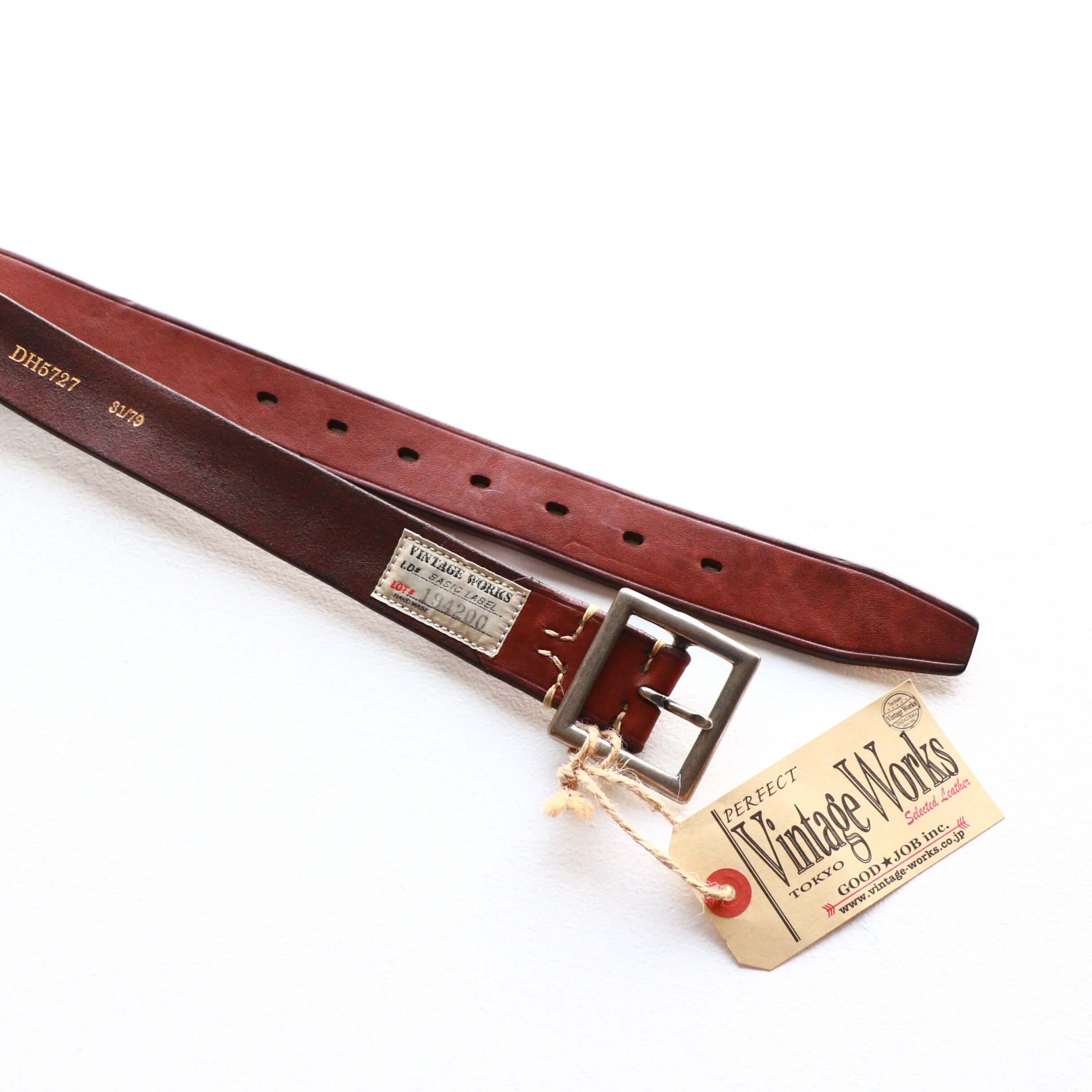 Vintage Works ヴィンテージワークス Leather belt 7Hole レザーベルト 7ホール DH5727