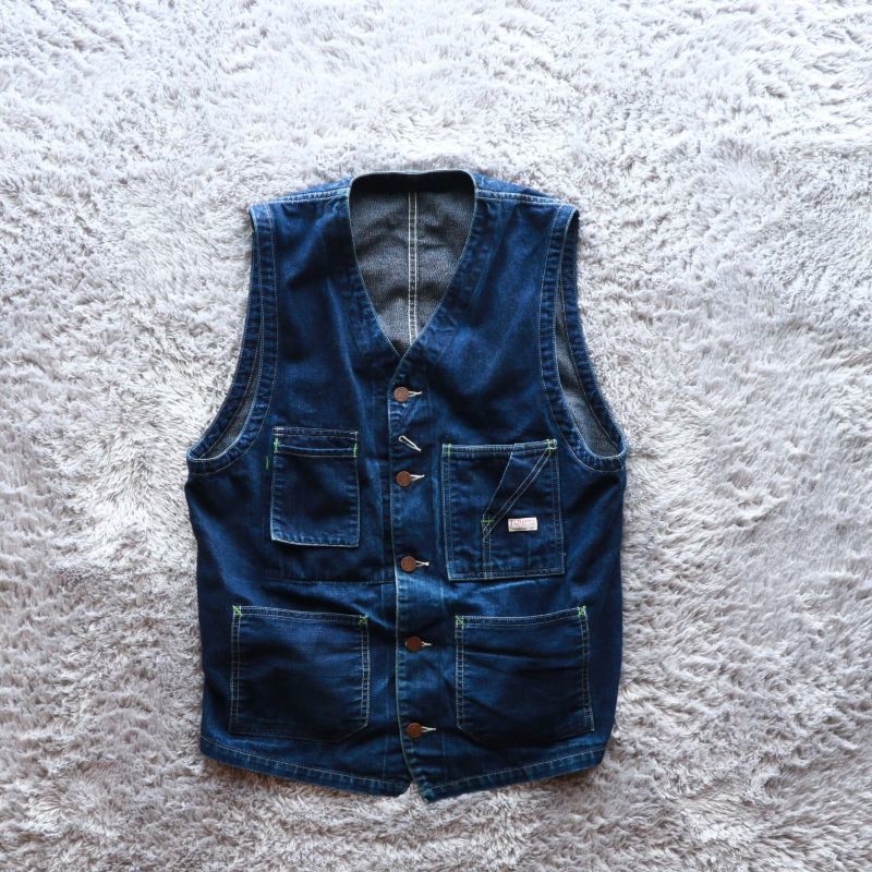 TCB jeans TCBジーンズ TABBYS VEST Selvedge Covert DENIM タビーズベスト デニム