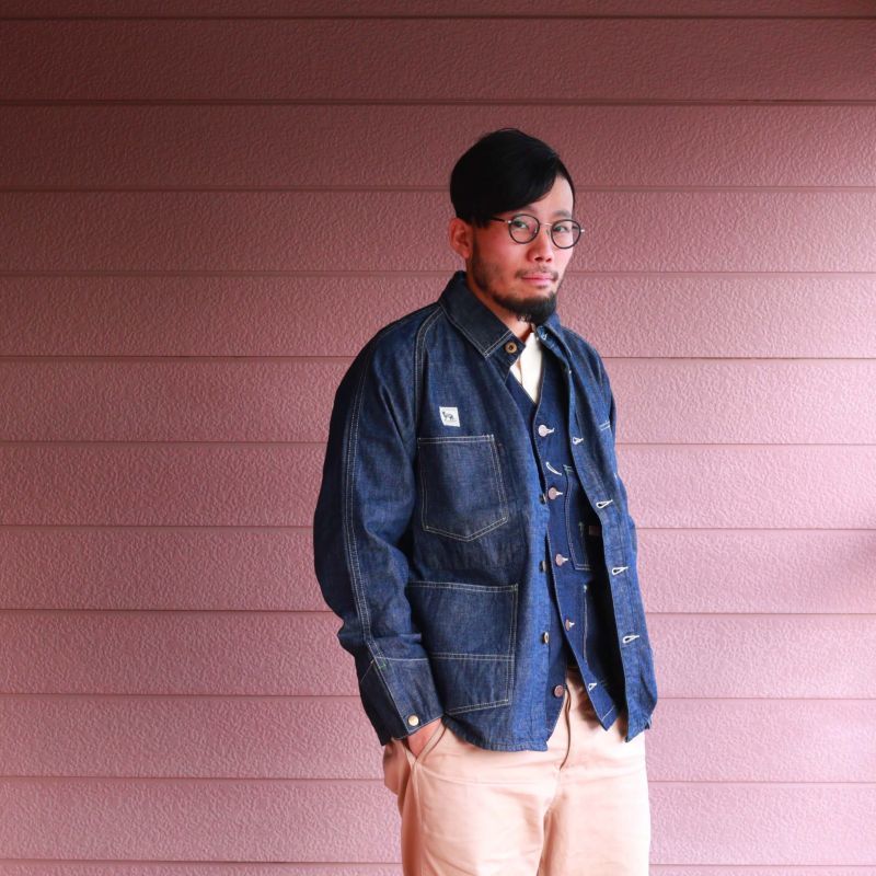 TCB jeans TCBジーンズ TABBYS VEST Selvedge Covert DENIM タビーズベスト デニム