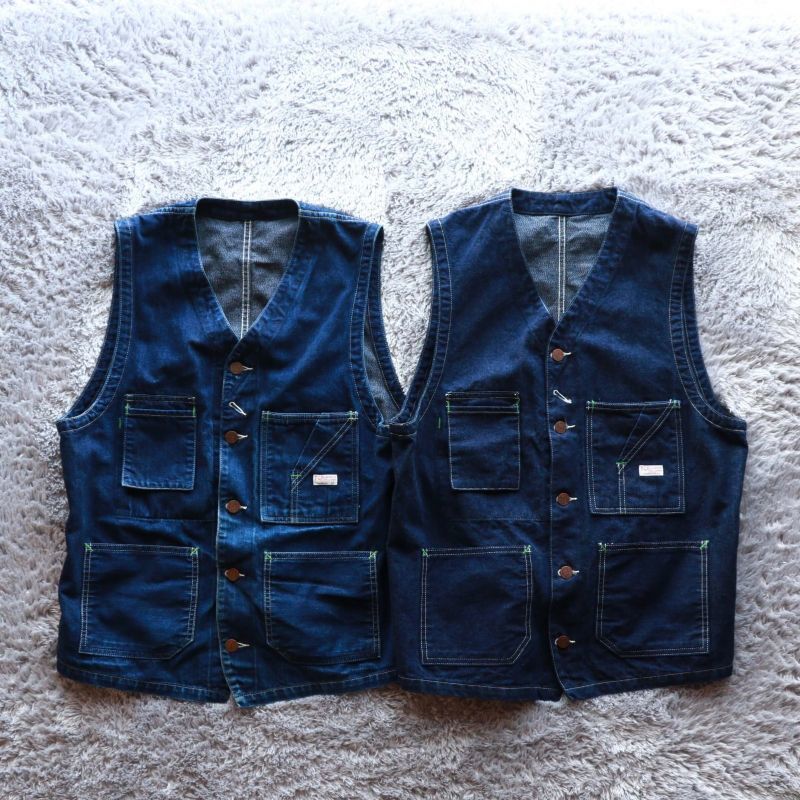 TCB jeans TCBジーンズ TABBYS VEST Selvedge Covert DENIM タビーズベスト デニム