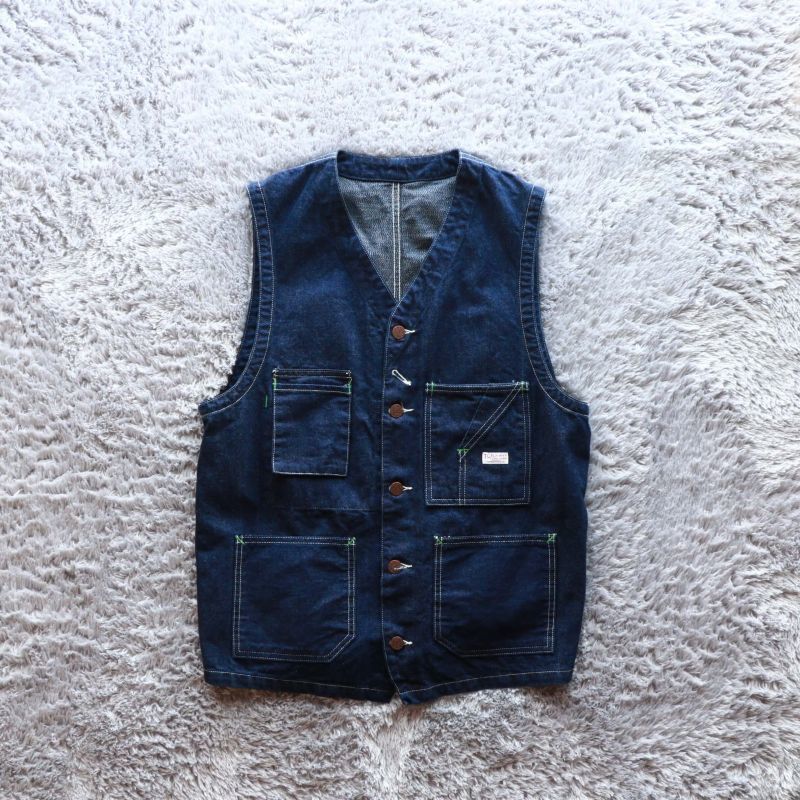 TCB jeans TCBジーンズ TABBYS VEST Selvedge Covert DENIM タビーズベスト デニム