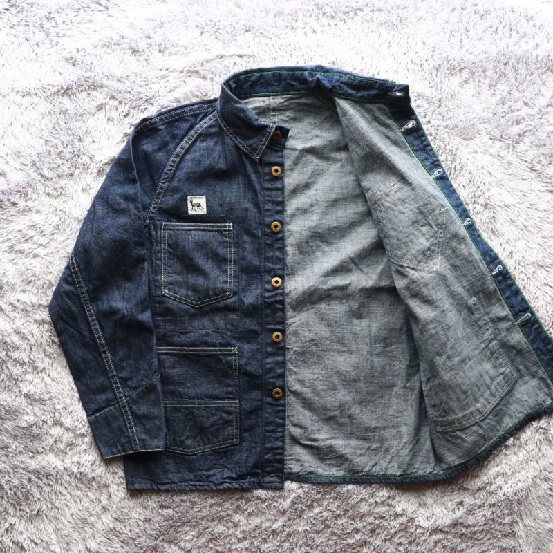 TCB jeans TCBジーンズ TCB BLACK CAT JK DENIM カバーオール デニム 