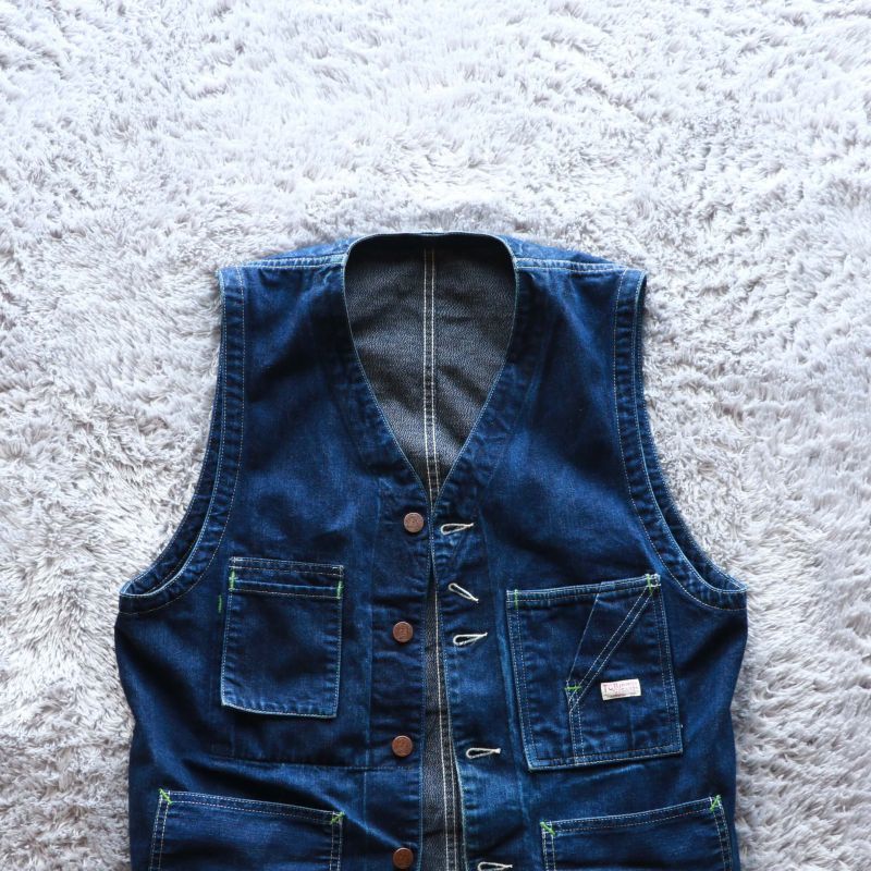 TCB jeans TCBジーンズ TABBYS VEST Selvedge Covert DENIM タビーズベスト デニム