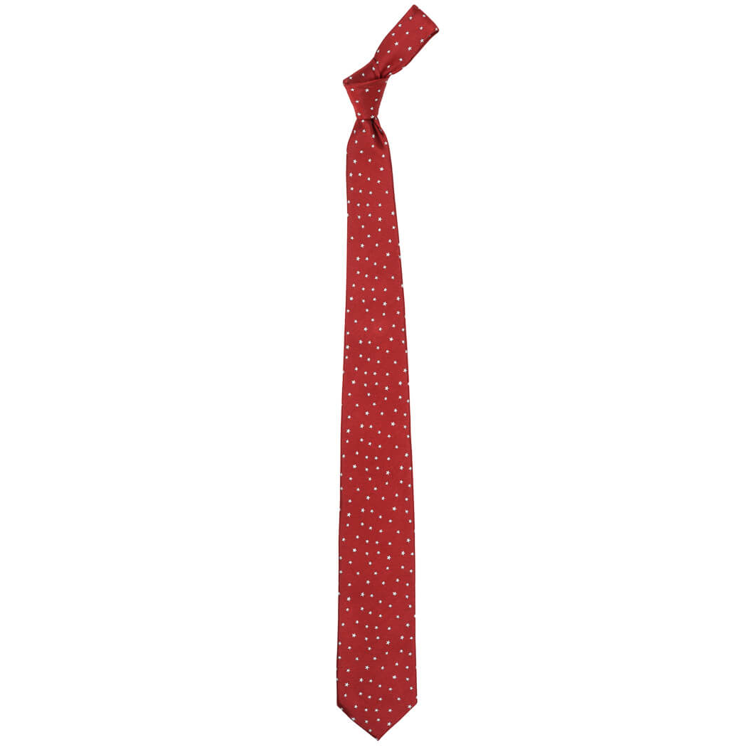 WORKERS ワーカーズ Silk Tie シルクタイ Burgundy Star Dot