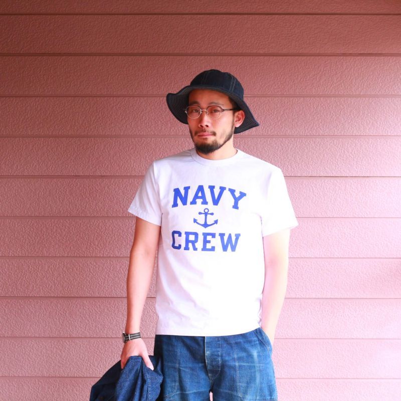 Buzz Rickson's バズリクソンズ PRINT S/S TEE NAVY CREW プリントTEE