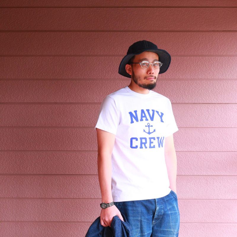 Buzz Rickson's バズリクソンズ PRINT S/S TEE NAVY CREW プリントTEE