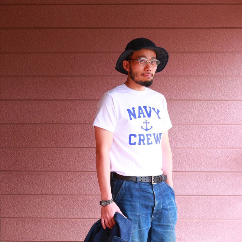 Buzz Rickson's バズリクソンズ PRINT S/S TEE NAVY CREW プリントTEE