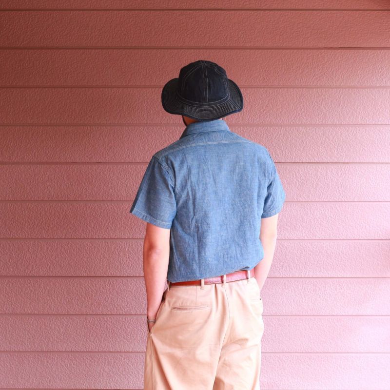 Buzz Rickson's バズリクソンズ BLUE CHAMBRAY S/S WORK SHIRT シャンブレーワークシャツ ブルー BR35856