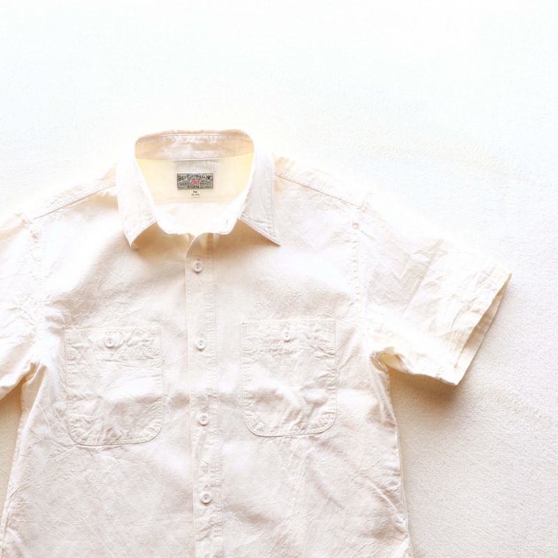 Buzz Rickson's バズリクソンズ WHITE CHAMBRAY S/S WORK SHIRT シャンブレーワークシャツ ホワイト