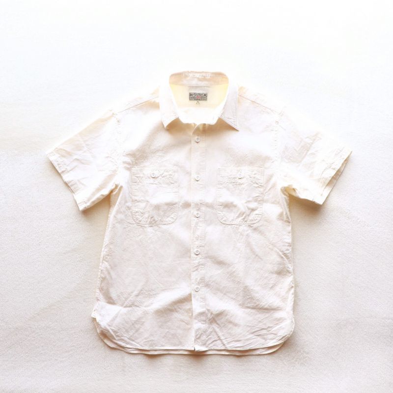 Buzz Rickson's バズリクソンズ WHITE CHAMBRAY S/S WORK SHIRT シャンブレーワークシャツ ホワイト