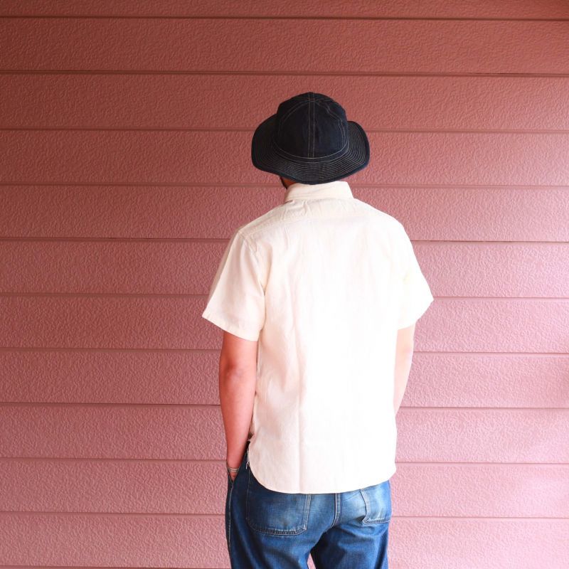 Buzz Rickson's バズリクソンズ WHITE CHAMBRAY S/S WORK SHIRT シャンブレーワークシャツ ホワイト