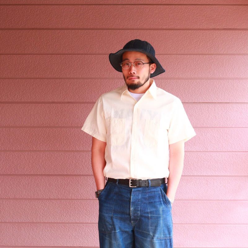 Buzz Rickson's バズリクソンズ WHITE CHAMBRAY S/S WORK SHIRT シャンブレーワークシャツ ホワイト