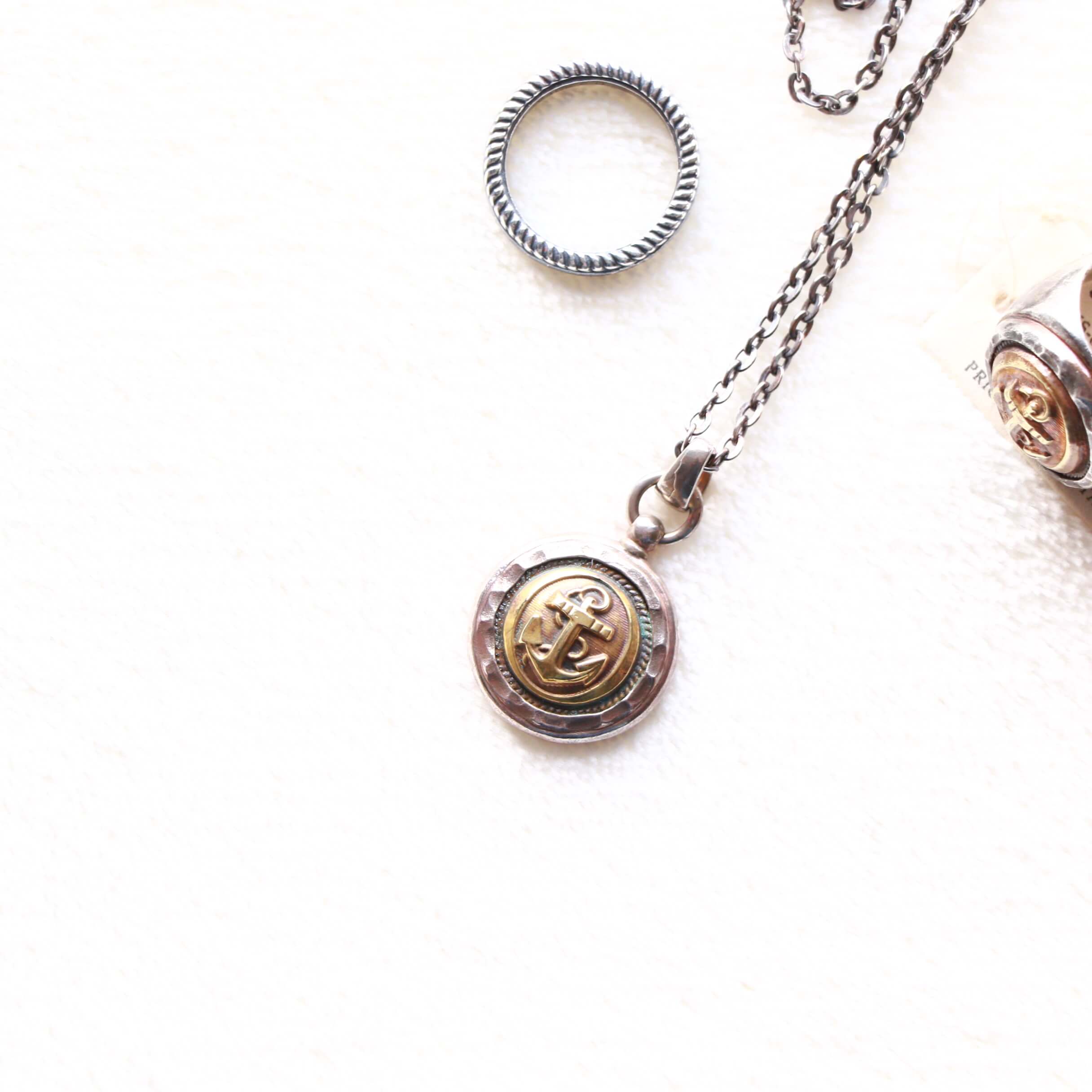vasco ヴァスコ ANCHOR COMPASS NECKLACE -SILVER アンカーコンパス