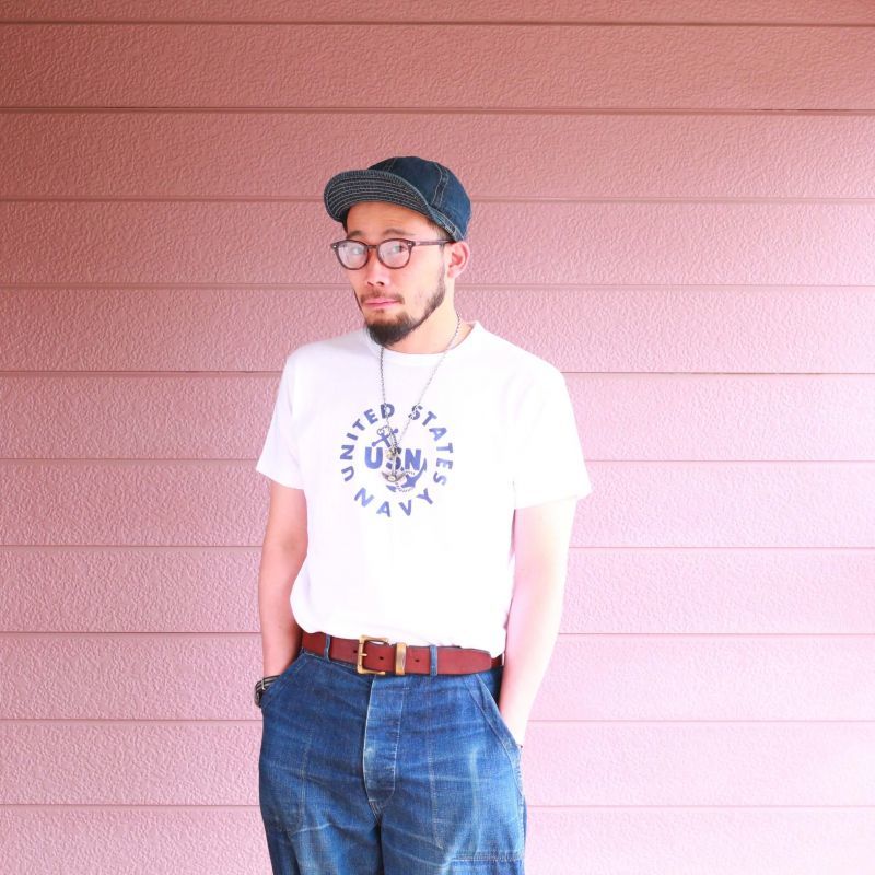 Buzz Rickson's バズリクソンズ SLUB YARN T-SHIRT UNITED STATES NAVY スラブ プリントTEE ホワイト