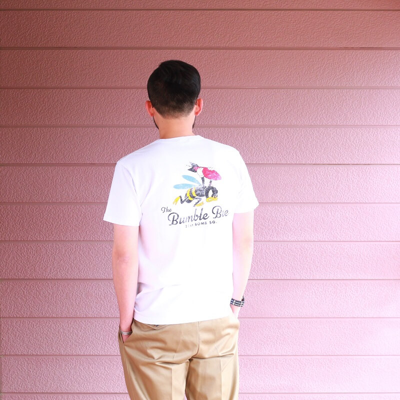 Buzz Rickson's バズリクソンズ S/S T-SHIRT 21st BOMB SQ.THE Bumble Bee プリントTシャツ