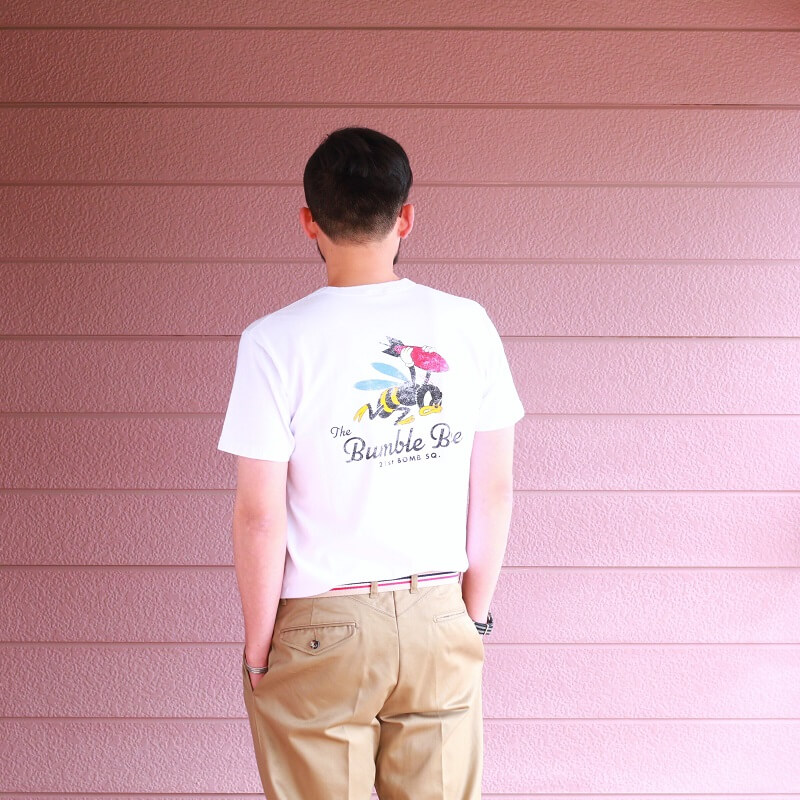Buzz Rickson's バズリクソンズ S/S T-SHIRT 21st BOMB SQ.THE Bumble Bee プリントTシャツ
