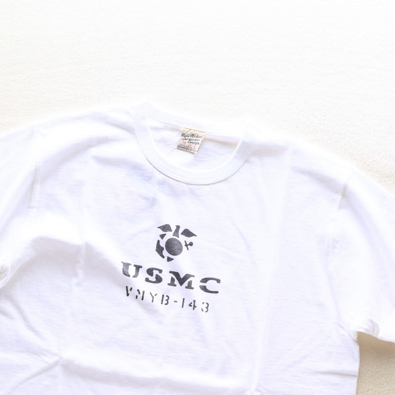 Buzz Rickson's バズリクソンズ SLUB YARN T-SHIRT U.S. MARINE CORPS スラブ プリントTシャツ ホワイト