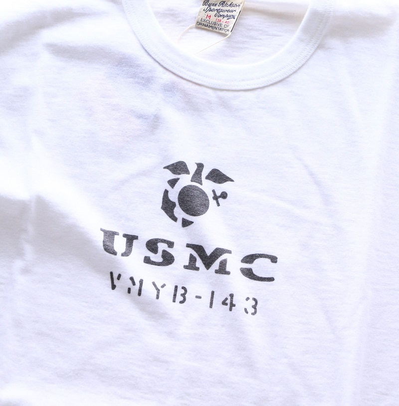 Buzz Rickson's バズリクソンズ SLUB YARN T-SHIRT U.S. MARINE CORPS スラブ プリントTシャツ ホワイト