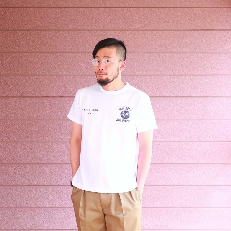 Buzz Rickson's バズリクソンズ SLUB YARN T-SHIRT U.S. ARMY AIR FORCES スラブ プリントTシャツ ホワイト