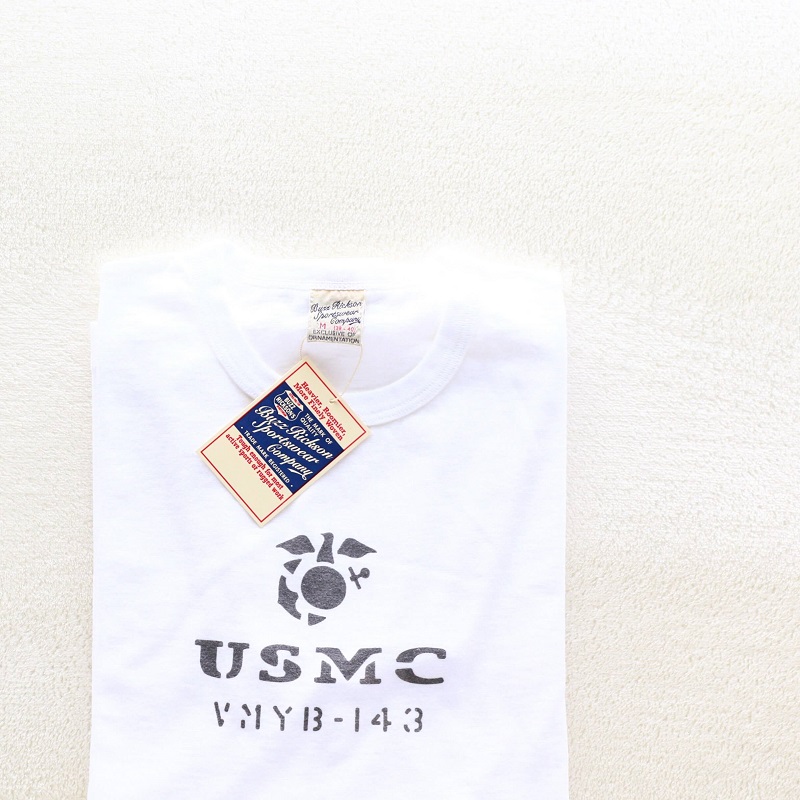 Buzz Rickson's バズリクソンズ SLUB YARN T-SHIRT U.S. MARINE CORPS スラブ プリントTシャツ ホワイト