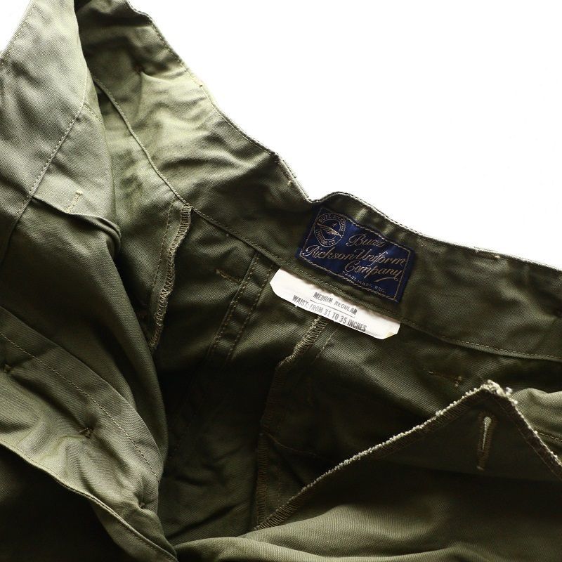 Buzz Rickson's バズリクソンズ TROUSERS,MEN'S, COTTON WIND RESISTANT POPLIN, OLIVE GREEN, ARMY SHADE 107 SHORTS カーゴショーツ