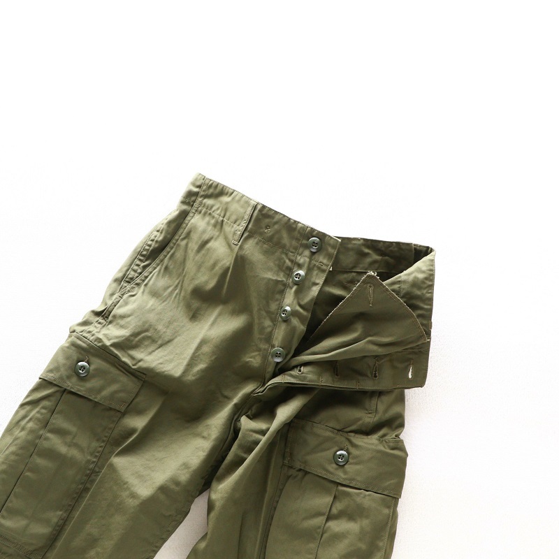 Buzz Rickson's バズリクソンズ TROUSERS,MEN'S, COTTON WIND RESISTANT POPLIN, OLIVE GREEN, ARMY SHADE 107 SHORTS カーゴショーツ