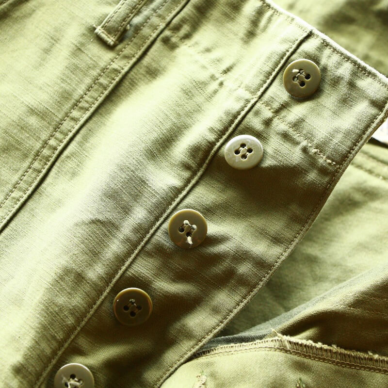 Buzz Rickson's バズリクソンズ TROUSERS MEN'S COTTON SATEEN OLIVE GREEN QM SHADE 107,TYPE I,CLASS SHORTS ベイカーショーツ