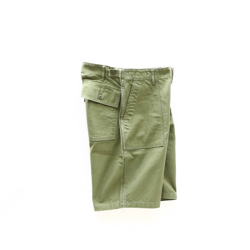 Buzz Rickson's バズリクソンズ TROUSERS MEN'S COTTON SATEEN OLIVE GREEN QM SHADE 107,TYPE I,CLASS SHORTS ベイカーショーツ