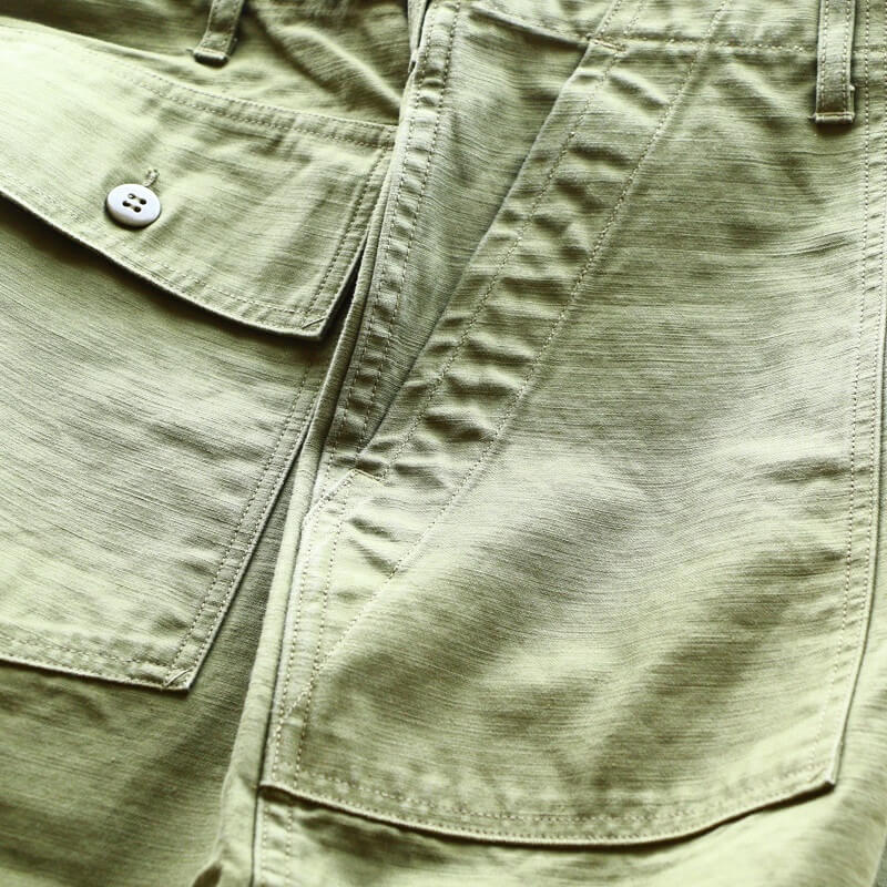 Buzz Rickson's バズリクソンズ TROUSERS MEN'S COTTON SATEEN OLIVE GREEN QM SHADE 107,TYPE I,CLASS SHORTS ベイカーショーツ