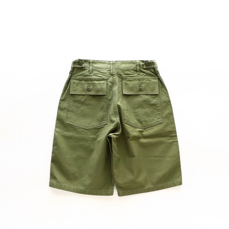 Buzz Rickson's バズリクソンズ TROUSERS MEN'S COTTON SATEEN OLIVE GREEN QM SHADE 107,TYPE I,CLASS SHORTS ベイカーショーツ