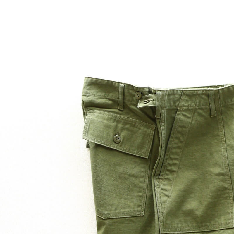 Buzz Rickson's バズリクソンズ TROUSERS MEN'S COTTON SATEEN OLIVE GREEN QM SHADE 107,TYPE I,CLASS SHORTS ベイカーショーツ