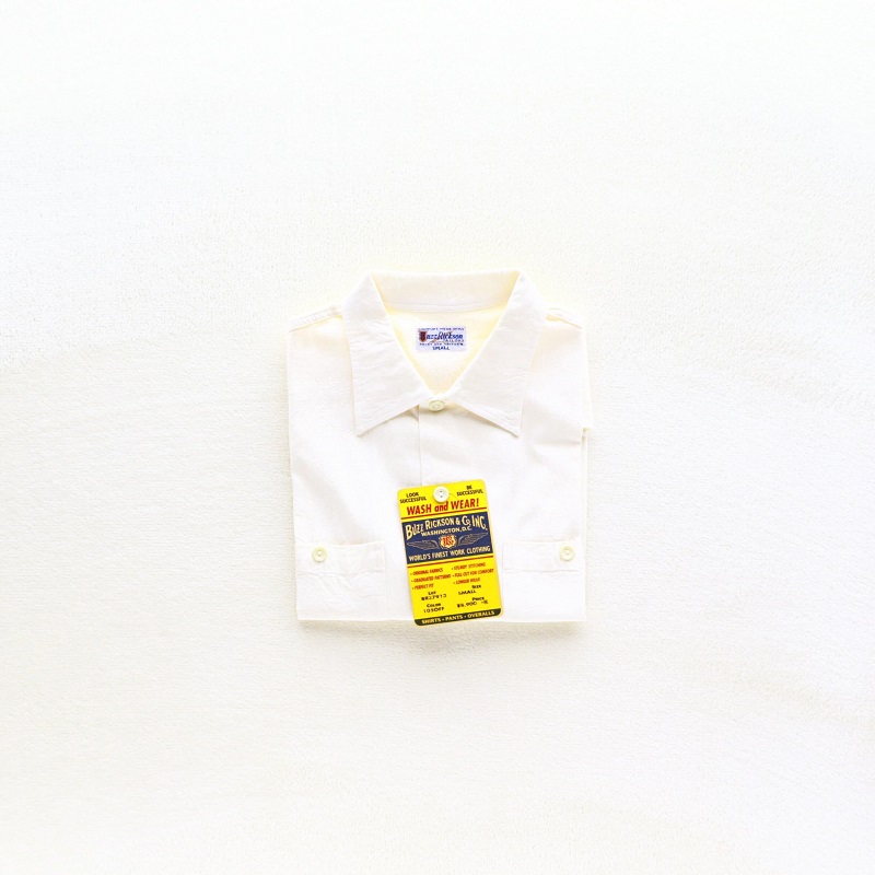 Buzz Rickson's バズリクソンズ WHITE CHAMBRAY OPEN SHIRT シャンブレーオープンカラーシャツ ホワイト