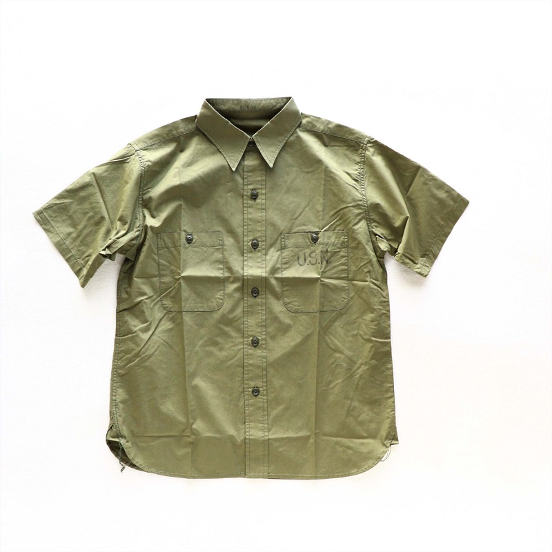 Buzz Rickson's バズリクソンズ UTILITY S/S SHIRTS N-3 ユーティリティー半袖シャツ オリーブ