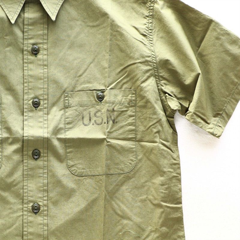 Buzz Rickson's バズリクソンズ UTILITY S/S SHIRTS N-3 ユーティリティー半袖シャツ オリーブ