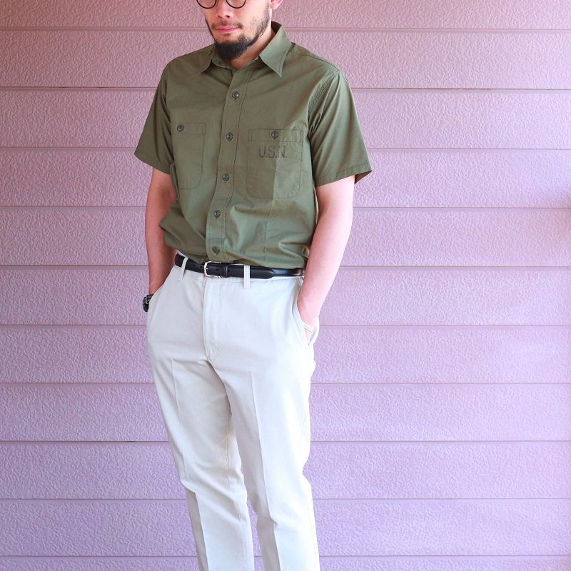 Buzz Rickson's バズリクソンズ UTILITY S/S SHIRTS N-3 ユーティリティー半袖シャツ オリーブ