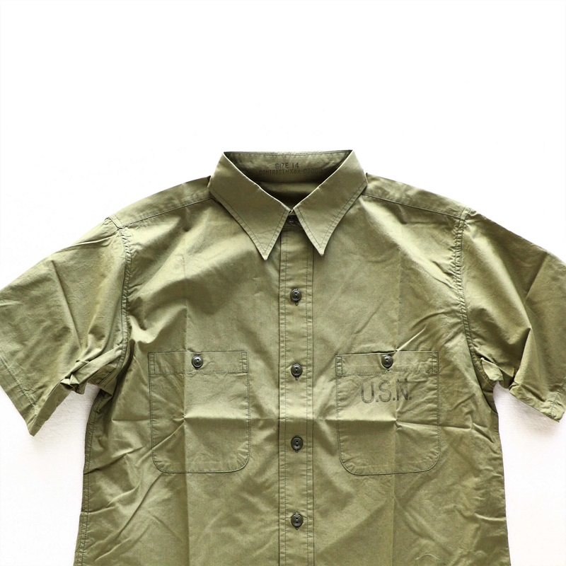 Buzz Rickson's バズリクソンズ UTILITY S/S SHIRTS N-3 ユーティリティー半袖シャツ オリーブ