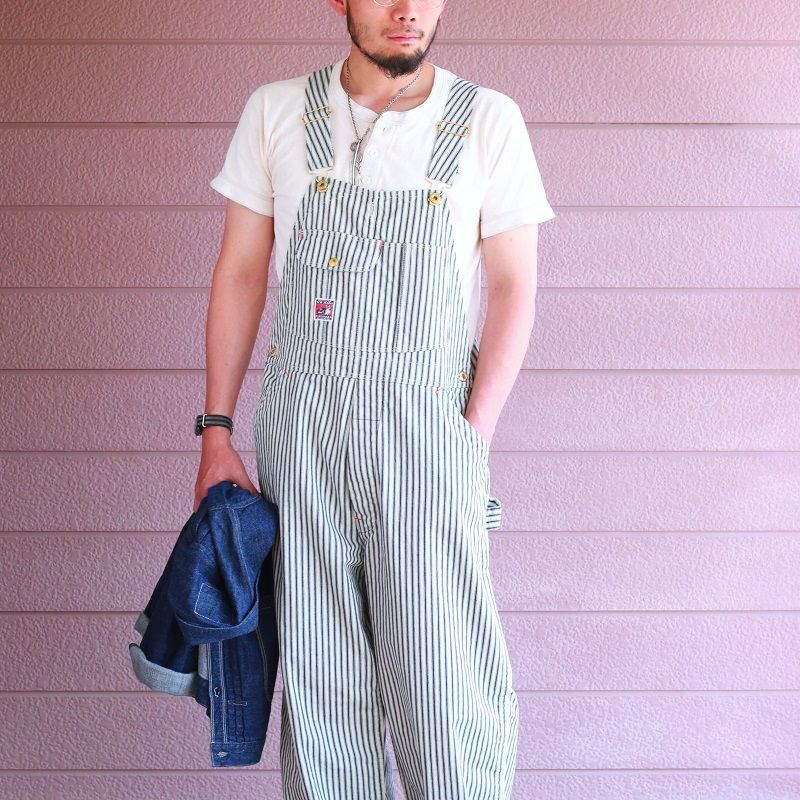 TCB jeans TCBジーンズ Wrecking Crew Pants 10oz White Hickory Stripe レッキングクルーパンツ ホワイトヒッコリーストライプ