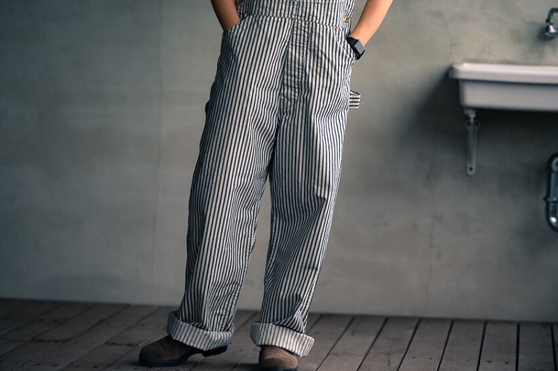 TCB jeans TCBジーンズ Wrecking Crew Pants 10oz White Hickory Stripe レッキングクルーパンツ ホワイトヒッコリーストライプ