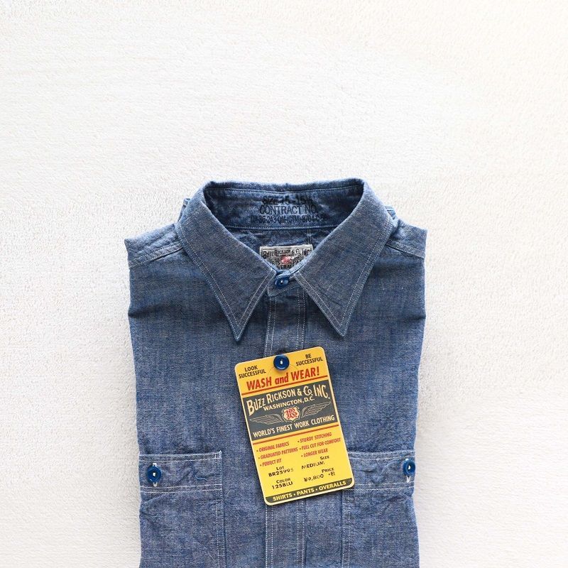 Buzz Rickson's バズリクソンズ BLUE CHAMBRAY WORK SHIRT ブルーシャンブレー ワークシャツ Qurious  キュリアス 新潟 通販