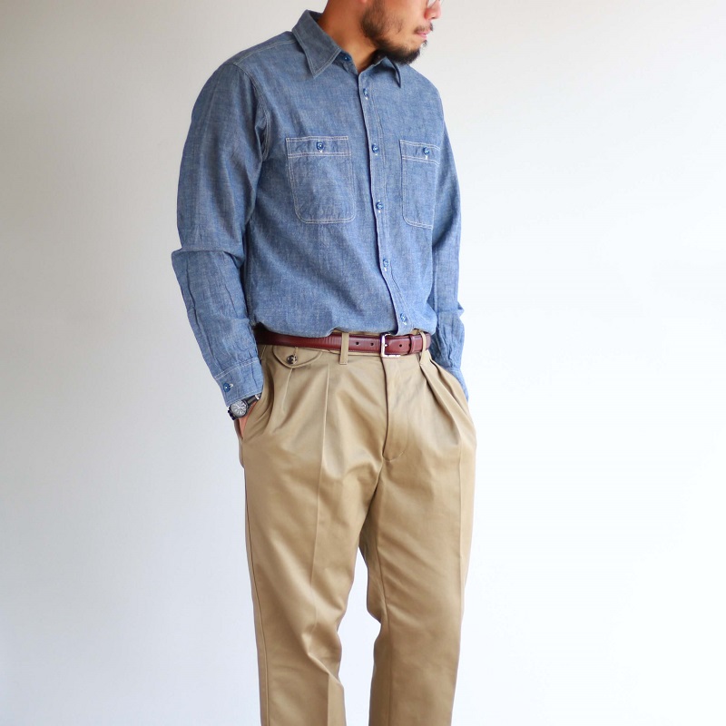 Buzz Rickson's バズリクソンズ BLUE CHAMBRAY WORK SHIRT ブルーシャンブレー ワークシャツ BR25995