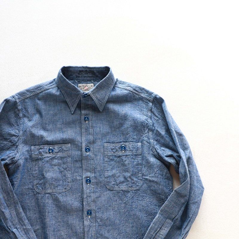 Buzz Rickson's バズリクソンズ BLUE CHAMBRAY WORK SHIRT ブルーシャンブレー ワークシャツ BR25995