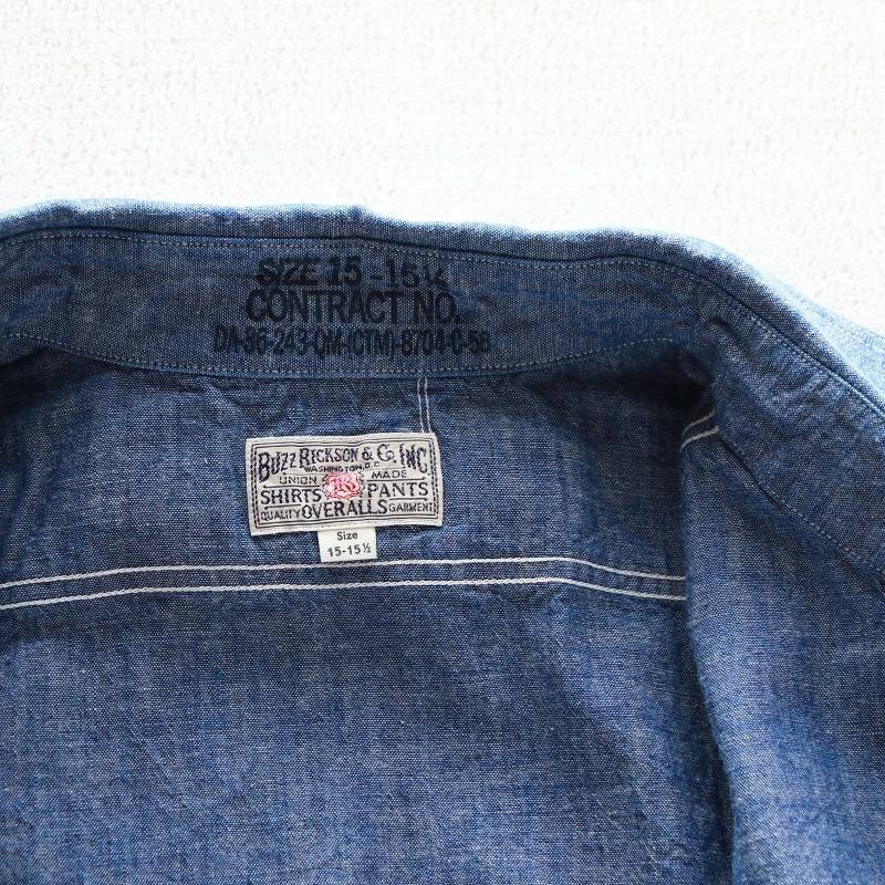 Buzz Rickson's バズリクソンズ BLUE CHAMBRAY WORK SHIRT ブルーシャンブレー ワークシャツ Qurious  キュリアス 新潟 通販
