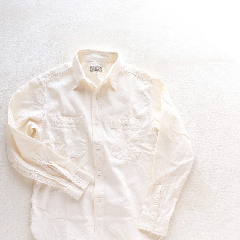 Buzz Rickson's バズリクソンズ WHITE CHAMBRAY WORK SHIRT ホワイトシャンブレー ワークシャツ