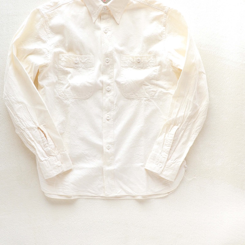 Buzz Rickson's バズリクソンズ WHITE CHAMBRAY WORK SHIRT ホワイト