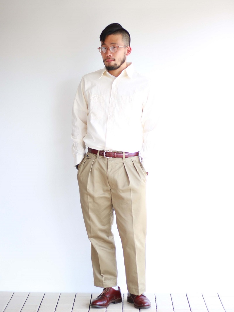 Buzz Rickson's バズリクソンズ WHITE CHAMBRAY WORK SHIRT ホワイトシャンブレー ワークシャツ