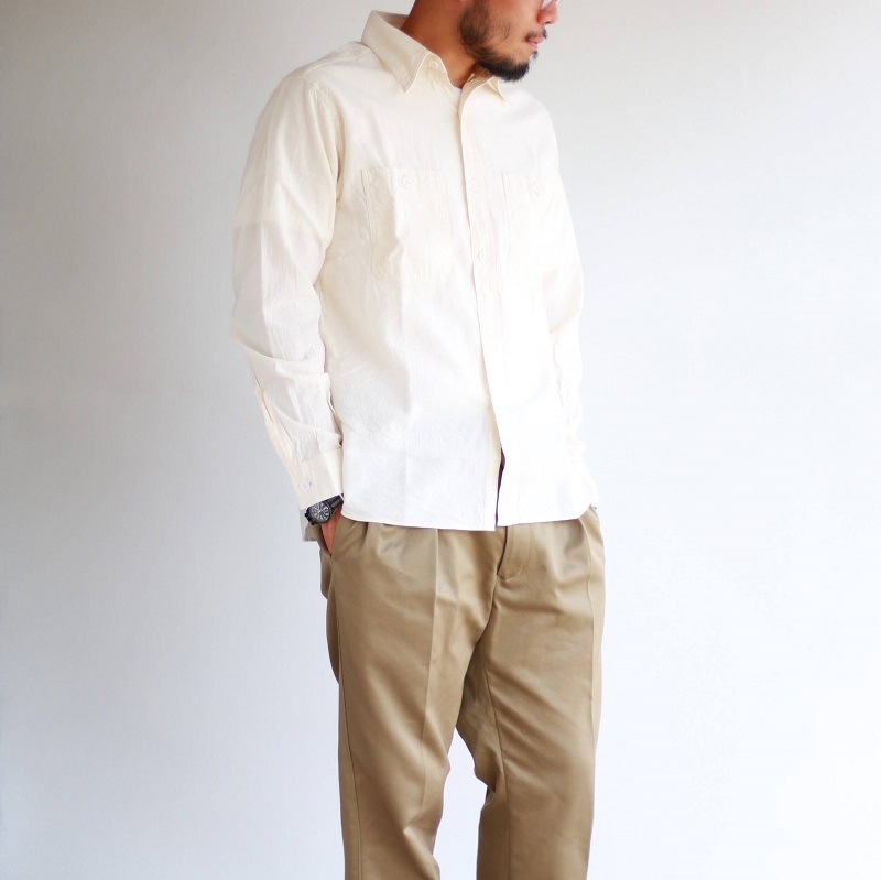 Buzz Rickson's バズリクソンズ WHITE CHAMBRAY WORK SHIRT ホワイトシャンブレー ワークシャツ