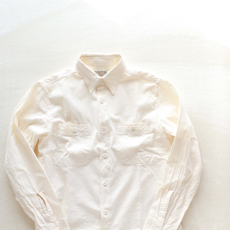 Buzz Rickson's バズリクソンズ WHITE CHAMBRAY WORK SHIRT ホワイトシャンブレー ワークシャツ