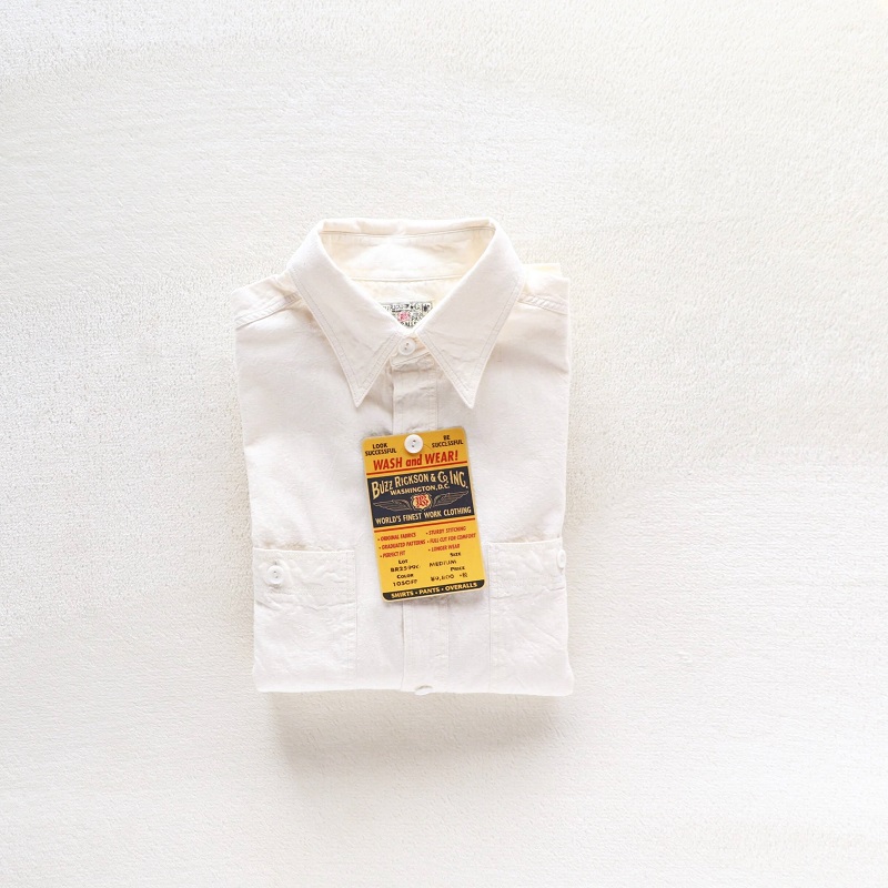 Buzz Rickson's バズリクソンズ WHITE CHAMBRAY WORK SHIRT ホワイトシャンブレー ワークシャツ