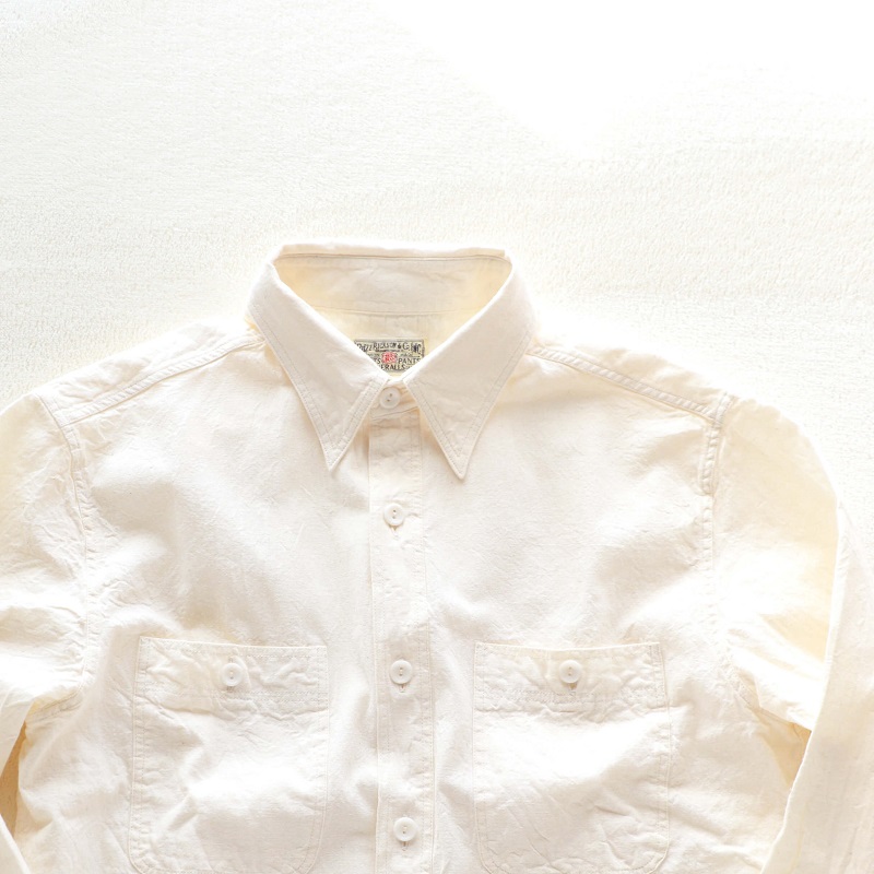 Buzz Rickson's バズリクソンズ WHITE CHAMBRAY WORK SHIRT ホワイトシャンブレー ワークシャツ